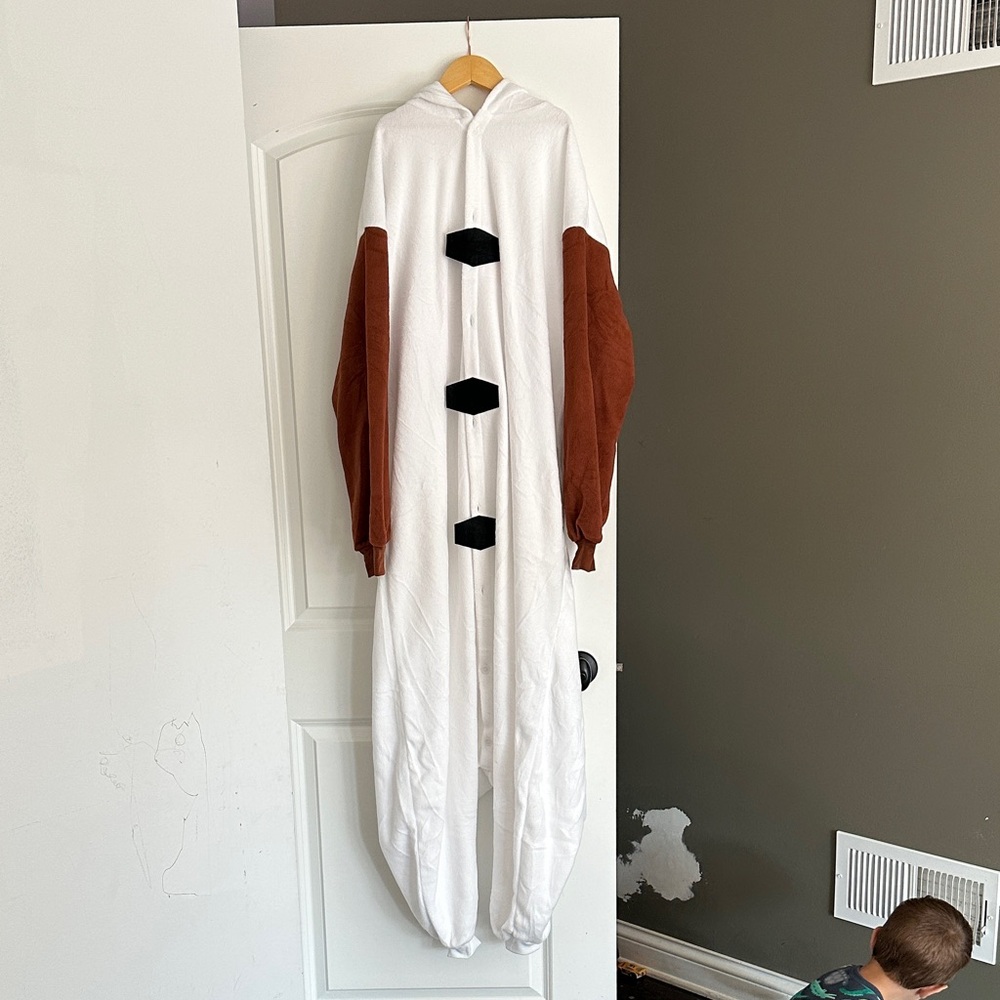 NWT Adult XL Hooded Frozen Olaf Button Up Onsie